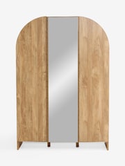 Mid Natural Arches Mango Wood Effect Triple Wardrobe - Image 8 of 10