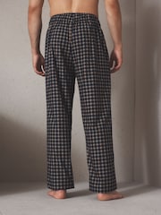Navy/ Neutral Cosy Check Jersey Pyjama Bottoms 2 Pack - Image 4 of 11