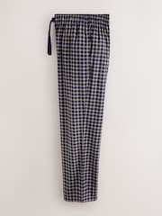 Navy/ Neutral Cosy Check Jersey Pyjama Bottoms 2 Pack - Image 9 of 11