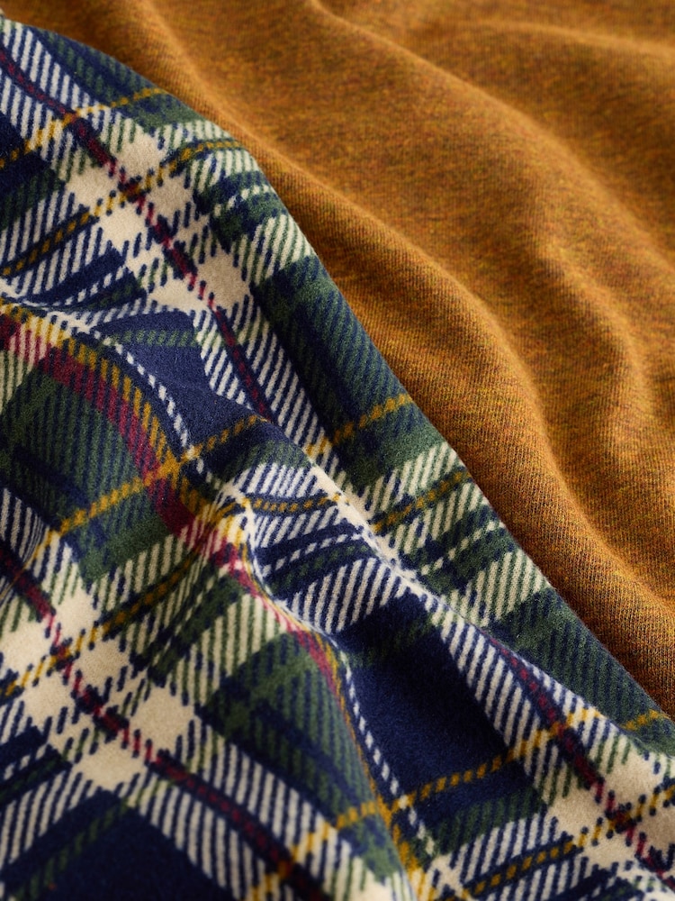Ochre Yellow Short Sleeve Cosy Check Jersey Pyjamas Set - Image 11 of 11 Ochre Yellow Short Sleeve Cosy Check Jersey Pyjamas Set - Image 11 of 11