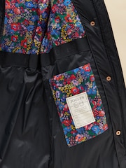 Joules Girls' Navy Blue Showerproof Padded Coat - Image 6 of 6