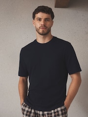 Navy/ Ecru Jersey Short Sleeve Pyjamas Set 2 Pack - Image 4 of 7