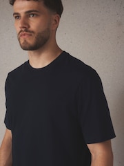 Navy/ Ecru Jersey Short Sleeve Pyjamas Set 2 Pack - Image 5 of 7