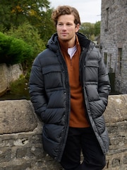 Threadbare Showerproof Longline Puffer Coat - תמונה 1 מתוך 5