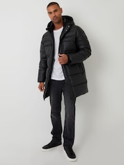 Threadbare Showerproof Longline Puffer Coat - תמונה 4 מתוך 5