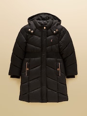 Negro - Abrigo acolchado impermeable Chloe para niñas de Joules - Imagen 1 de 4