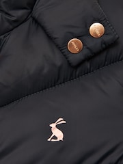 Negro - Abrigo acolchado impermeable Chloe para niñas de Joules - Imagen 3 de 4