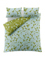 Orla Kiely Aqua Seagrass Blue Bubble Flower 200 Thread Count Duvet Cover and Pillowcase Set - Image 5 of 7