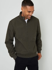 Threadbare Green Showerproof Harrington Jacket - Image 2 of 4
