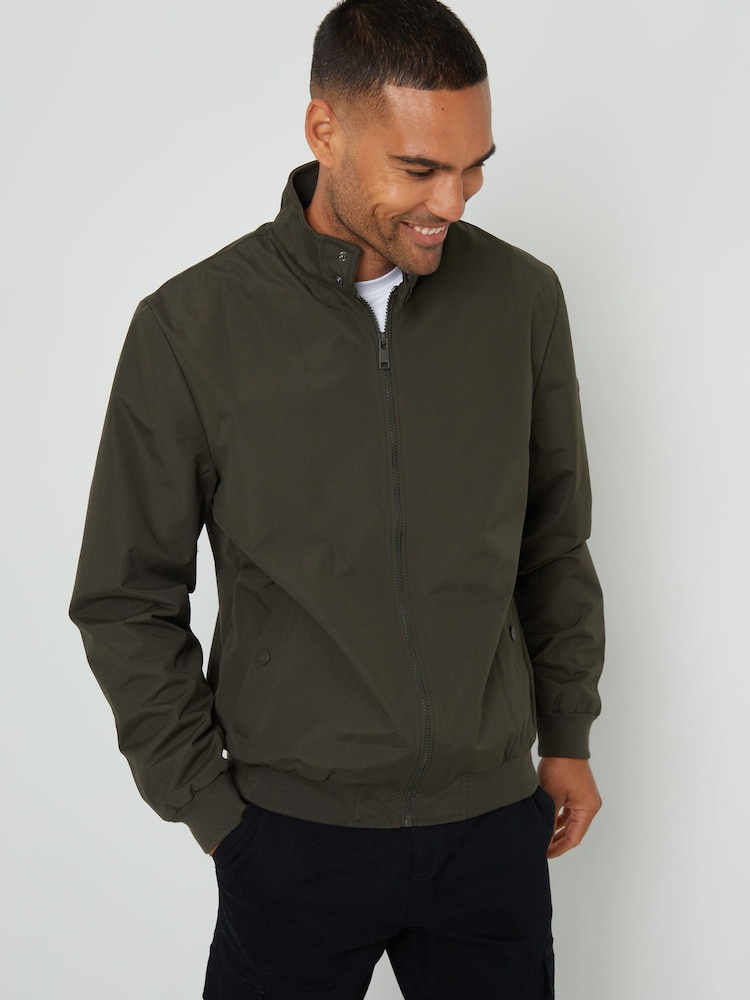 Threadbare Green Showerproof Harrington Jacket - Image 2 of 4