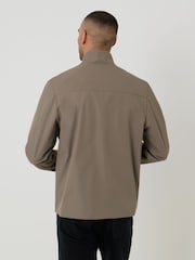 Threadbare Brown Showerproof Zip Up Harrington Jacket - Image 2 of 5