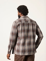 FatFace Brown Long Sleeve Crail Check Shirt - Image 2 of 7