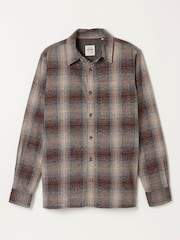 FatFace Brown Long Sleeve Crail Check Shirt - Image 7 of 7