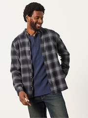 FatFace Black Long Sleeve York Check Shirt - Image 1 of 6