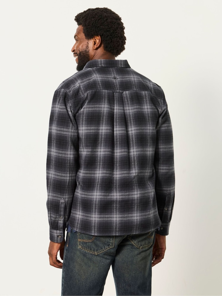FatFace Black Long Sleeve York Check Shirt - Image 2 of 6 FatFace Black Long Sleeve York Check Shirt - Image 2 of 6