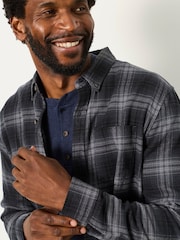 FatFace Black Long Sleeve York Check Shirt - Image 3 of 6
