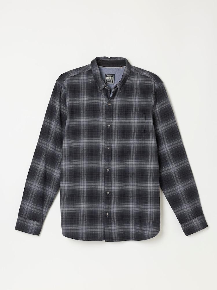 FatFace Black Long Sleeve York Check Shirt - Image 6 of 6 FatFace Black Long Sleeve York Check Shirt - Image 6 of 6