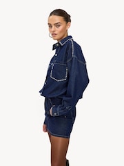 LOAVIES Blue Hide Away Blouse Dress - 4的图像4｝