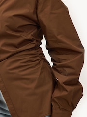 LOAVIES Magical Autumn Cotton Tailored Button Brown Shirt - Image 5 of 5