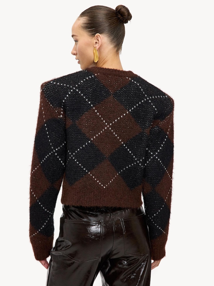 LOAVIES Be The Bonfire Spark Brown Cardigan - Image 2 of 5 LOAVIES Be The Bonfire Spark Brown Cardigan - Image 2 of 5