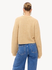 LOAVIES Polar Perfection Pearl Button Brown Cardigan - Image 2 of 5