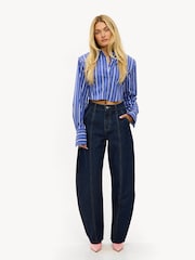 LOAVIES Blue Bold Hearts Balloon Contrast Stitch Jeans - Image 1 of 5