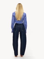 LOAVIES Blue Bold Hearts Balloon Contrast Stitch Jeans - Image 2 of 5