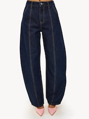 LOAVIES Blue Bold Hearts Balloon Contrast Stitch Jeans - Image 3 of 5