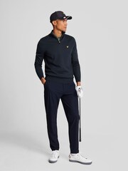 Lyle & Scott Blue Golf Quarter Zip Merino Jumper - Image 2 of 5