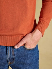 Joules Hillside Orange Crew Neck Jumper - Image 5 of 7