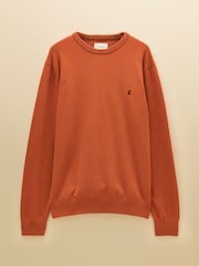 Joules Hillside Orange Crew Neck Jumper - Image 7 of 7