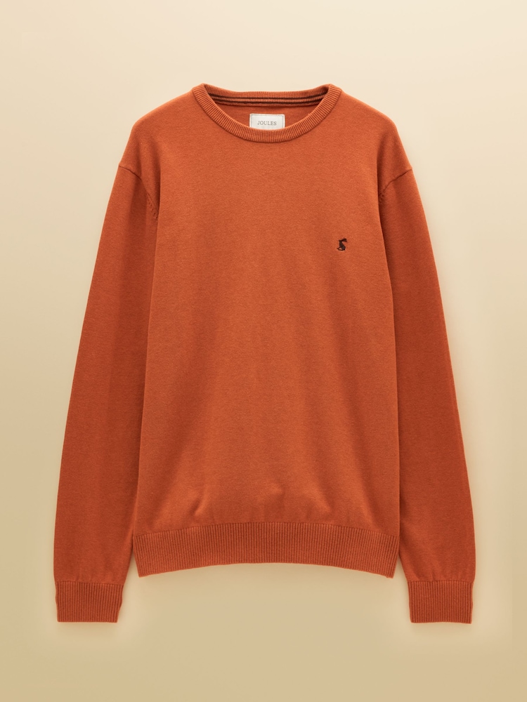 Joules Hillside Orange Crew Neck Jumper - Image 7 of 7
