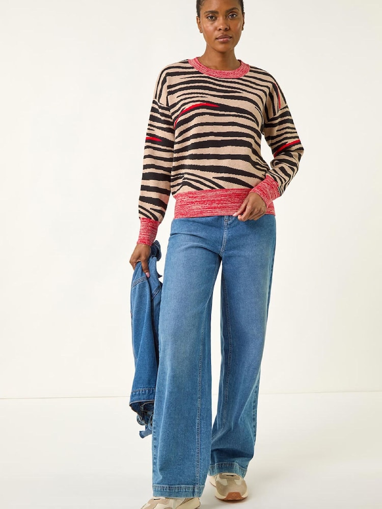 Roman סוודר סרוג עם הדפס חיות בצבעים מנוגדים - תמונה 2 מתוך 5 Roman סוודר סרוג עם הדפס חיות בצבעים מנוגדים - תמונה 2 מתוך 5