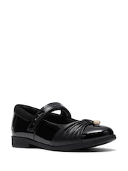 Clarks Black Lock Gem Kids Shoes - Image 3 of 6