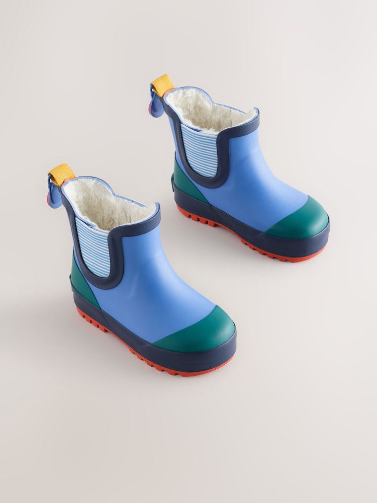 Multi Bright Warm Lined Ankle Wellies - Image 1 of 6 Multi Bright Warm Lined Ankle Wellies - Image 1 of 6