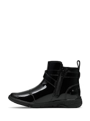Clarks Black Patent Leather Relda Star Boots - Image 3 of 6