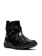 Clarks Black Patent Leather Relda Star Boots - Image 4 of 6