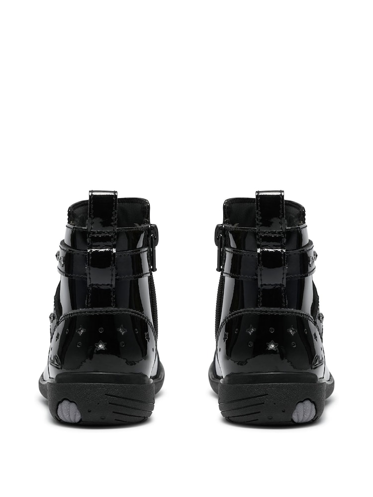 Clarks Black Patent Leather Relda Star Boots - Image 6 of 6 Clarks Black Patent Leather Relda Star Boots - Image 6 of 6