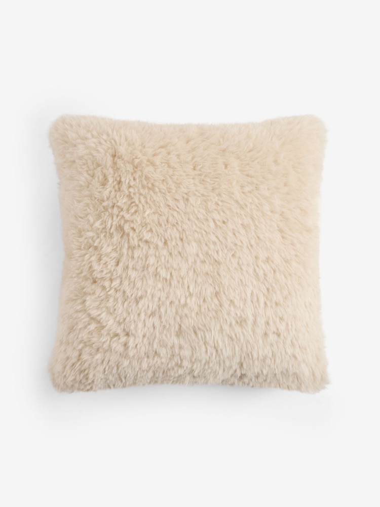 כרית נוי עם פרווה מלאכותית וכיתוב Cosy, דגם Season - תמונה 4 מתוך 4
