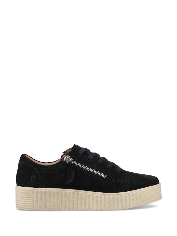 Hush Puppies Black Tara Suede Trainers - Image 1 of 4 Hush Puppies Black Tara Suede Trainers - Image 1 of 4