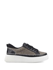 Negru - Hush Puppies Haisley Woven Trainers - Imaginea 1 din 5