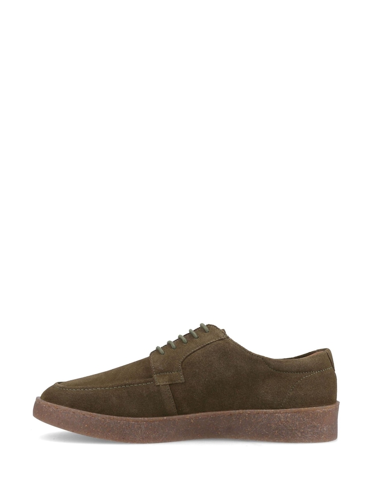 Hush Puppies Khaki Rafael Suede Lace Up Shoes - Image 2 of 4