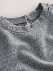 Charcoal Grey Lace Hem 2-In-1 Jumper Dress (3-16yrs) - Image 4 of 4