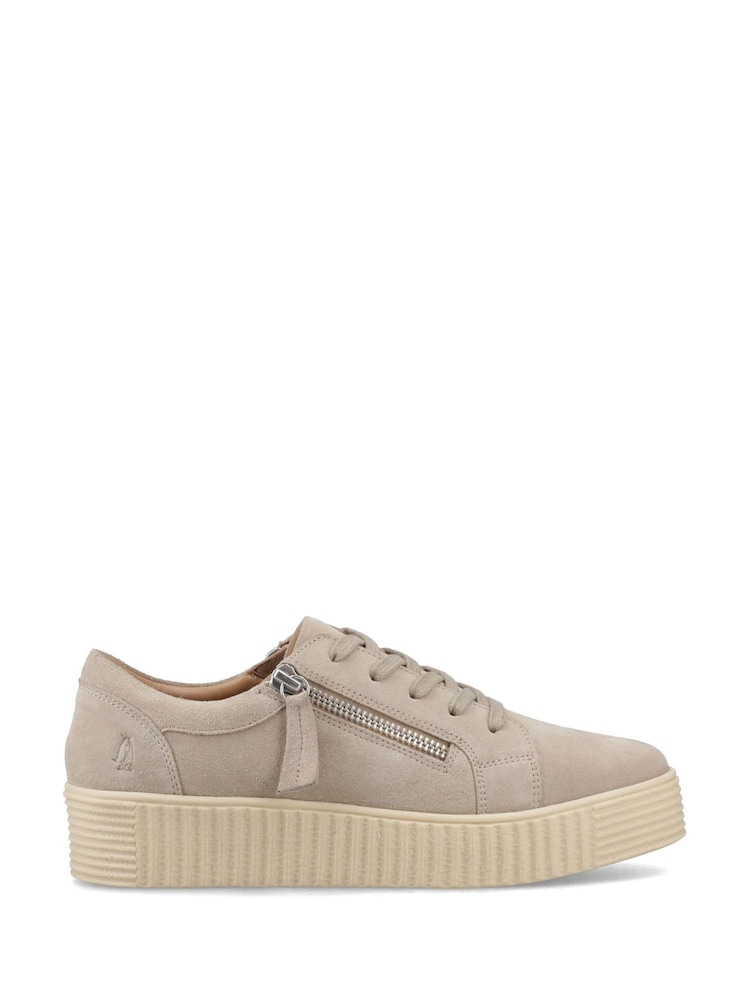 Hush Puppies Cream Tara Suede Trainers - Image 1 of 4 Hush Puppies Cream Tara Suede Trainers - Image 1 of 4
