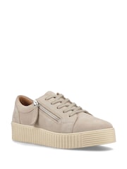 Hush Puppies Cream Tara Suede Trainers - Image 6 of 7