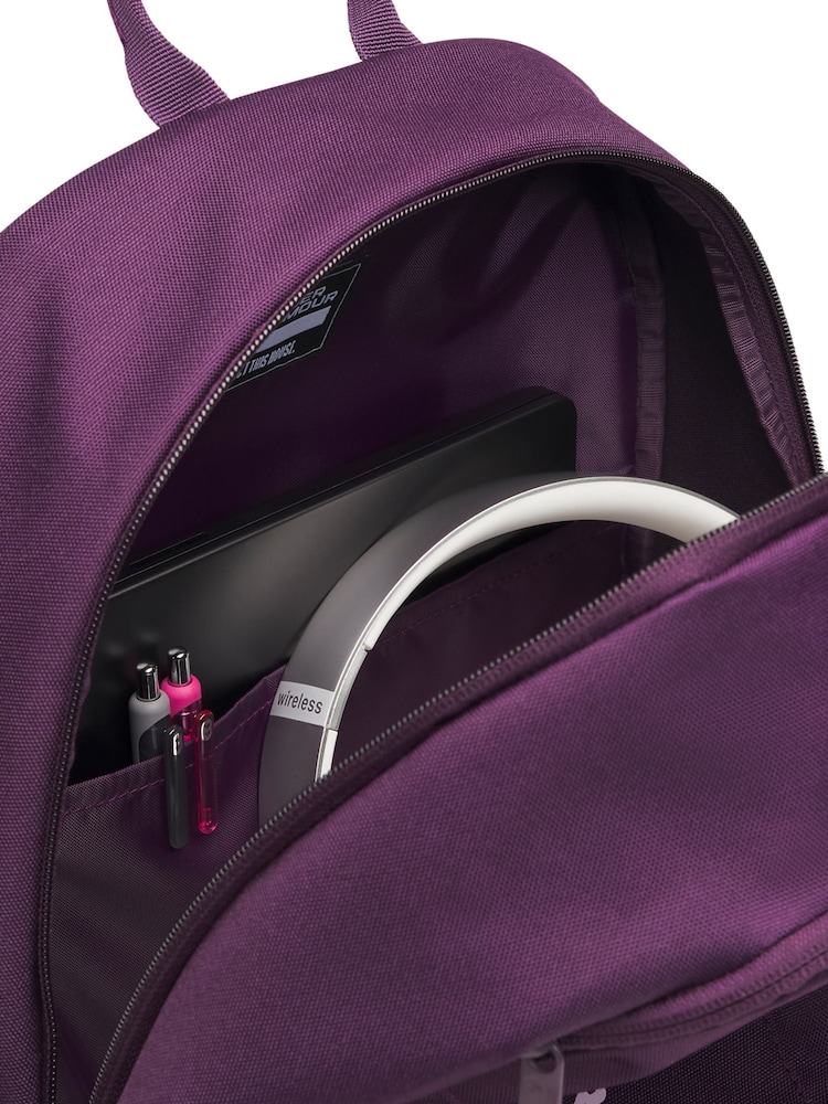 Under Armour Purple Hustle Lite Backpack - Image 4 of 4 Under Armour Purple Hustle Lite Backpack - Image 4 of 4