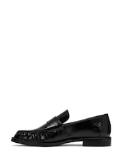 Clarks Black Standard Fit Patent Straven2 Step Shoes - Image 2 of 6