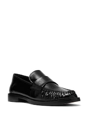 Clarks Black Standard Fit Patent Straven2 Step Shoes - Image 3 of 6