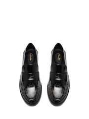 Clarks Black Standard Fit Patent Straven2 Step Shoes - Image 4 of 6