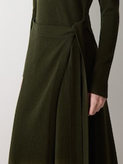 Jigsaw Green Merino Cashmere Tie Dress - Image 4 of 7